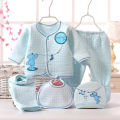 5 pcs Multicolor Cotton Baby Clothing Set. 
