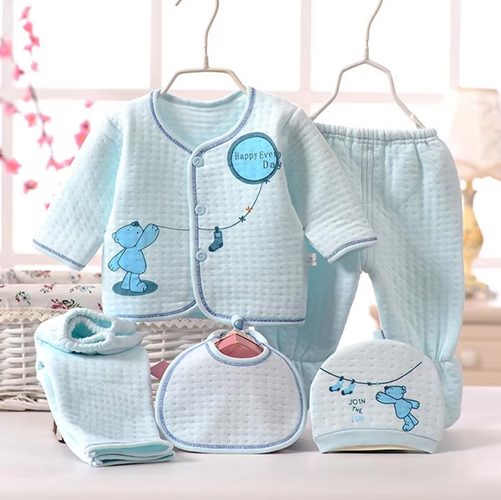5 pcs Multicolor Cotton Baby Clothing Set