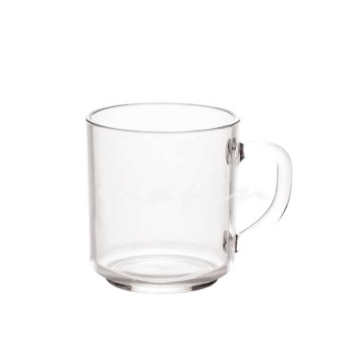 Milda Transparent Tea/Coffee Glass Mug Set, 145 ml Set of 6