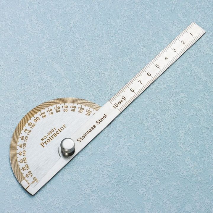 Adjustable Stainless Steel Round Head Rotary Measuring Ruler 180 Degree ...