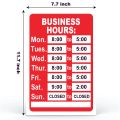 Sign For Company Stores Store or Office Business Hours Sign Waterproof Sunscreen Open Signs. 