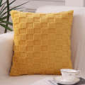 Light Versatile Cream Style Plush Pillowcase Soft Cotton Living Room Sofa Office Backrest Lumbar Pillow Cushion. 