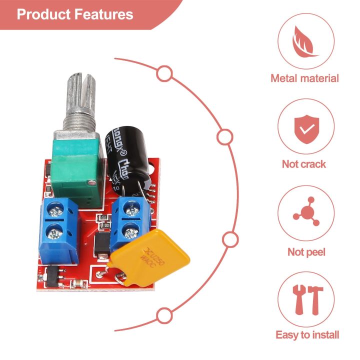 JAERBEE%20Mini%20DC%20Motor%20PWM%20Speed%20Controller%203V%206V%2012V%2024V%2035VDC%2090W%205a%20DC%20Motor%20Speed%20Control%20Switch%20LED%20Dimmer%20-%20Image%202