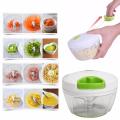 Crank Chop Food Chopper And Processor Deluxe With Japanese Blades | All In One Handheld Manual Food Chopper. 
