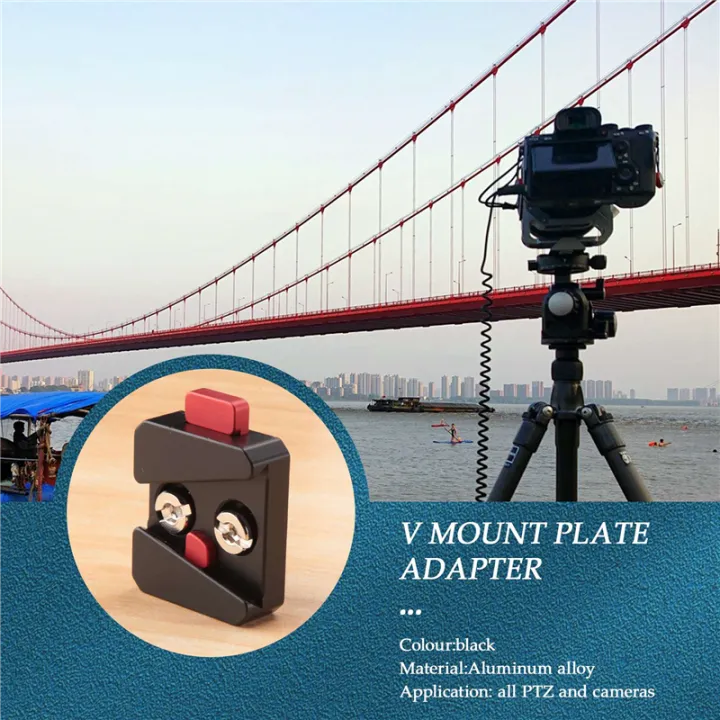 1/4%20Universal%20V%20Mount%20Battery%20Quick%20Release%20Plate%20Adapter%20Black%20-%20Image%206