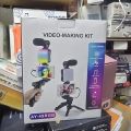 RGB AY-49 RGB LED Vlogging Kit with Lightweight Tripod, High-Sensitivity Microphone. 