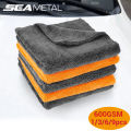 SEAMETAL 600GSM Microfiber Car Cleaning Towel 1/3/6/9pcs 40X40cm Thickened Car Wash Towels Auto Detailing Care Drying Cloth Rags. 