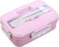 Bento Box, Lunch Box Practical Durable for Home for Student with Spoon- Multicolor. 