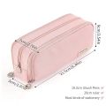 SptrryANGOO Large Capacity Pencil Case 3 Compartment Pouch Pen Bag for School Teen Girl Boy Men Women (Pink). 