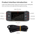 (GGBR) 2X Digital Temperature Controller 220V Cool Heat Switch Refrigerator Refrigeration Defrost Thermostat Sensor(EK-3010). 