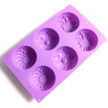 6 Cavity 3D Flower Shaped Silicone Soap Mold DIY Fondant Cake Form Soap Making Cologo. 