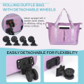 1 Piece Rolling Duffle Bag with Wheels, Expandable Foldable Duffel Bag with Wheels for Travel, Rolling Luggage Duffel Bag. 