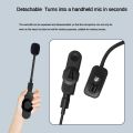 2 Person Wireless Microphone System, 160ft Range, 2.4G Dual Wireless Headphone Microphone for Karaoke Speaker, Amplifier, Microphone Speaker, PA System, Yoga, Teaching, Fitness. 