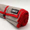 Chase Compact & Ultra Soft Microfiber Gym Hiking Travel Towel | Quick Dry - Super Absorbent & Lightweight with Loop and Zip Pocket (45 x 96 cm, Grey). 