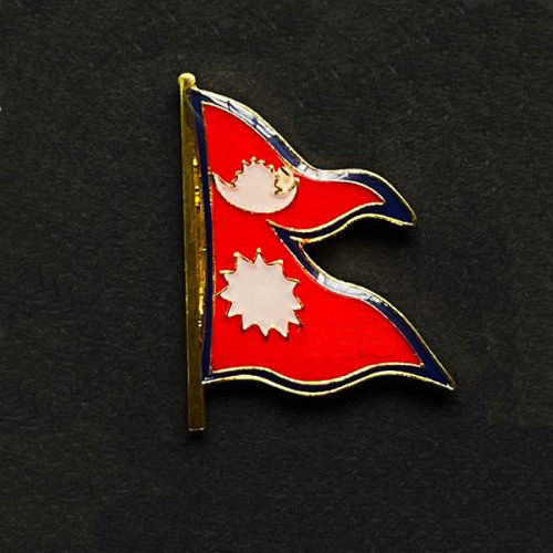 Nepal National Flag Lapel Pin Badge Coat Jacket Topi