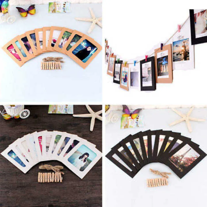 10Pcs%20Paper%20Photo%20Frame%20Wall%20Hanging%20Picture%20Album%20Rope%20Clip%20Diy%20Home%20Decor%20-%20Image%202
