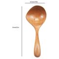 NAMUNY 6X Small Wooden Spoons & 2 Pcs Wooden Soup Ladle Long Handle Large Spoon Wood Scoop Kitchen Serving Spoon. 