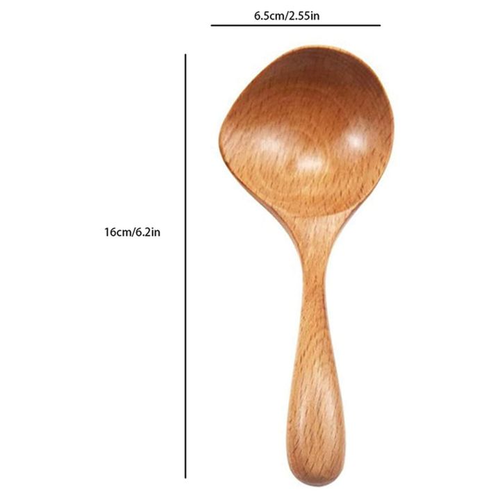 NAMUNY%206X%20Small%20Wooden%20Spoons%20&%202%20Pcs%20Wooden%20Soup%20Ladle%20Long%20Handle%20Large%20Spoon%20Wood%20Scoop%20Kitchen%20Serving%20Spoon%20-%20Image%202