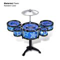 Multifunctional Drum Set Novelty Hand-eye Coordination Jazz Drum Plastic Children Combination Jazz Drum Set Musical Instrument Toy For Kids. 
