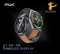 MWC CALLISTO Watch Pro | MW01 | BT 5.4 | 1.43" Super Smooth HD AMOLED Display  | Premium Quality | iP68 Water Resistant | Wireless Charging | Zinc Allow Frame | Bluetooth Calling | AI Voice | NFC | 7 to 10 Days Backup | 100+ Sports Mode | Black. 