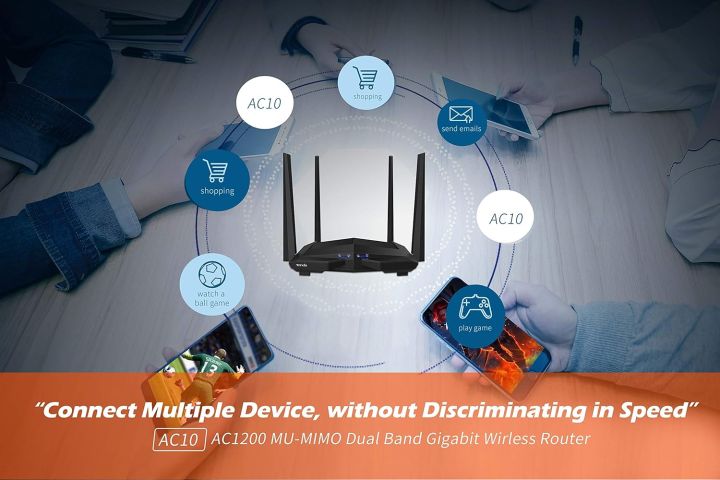 Tenda%20AC10%20AC1200%20Wireless%20Smart%20Dual-Band%20Gigabit%20WiFi%20Router,%20MU-MIMO,%204%20Gigabit%20Ports,%20867Mbps/5%20GHz+%20300Mbps%20/2.4GHz%20Black%20-%20Image%207