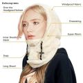 Ashunqiwen Thermal Sherpa Fleece Hood Ski Mask Winter Balaclava for Cold Weather Clearance Windproof Adjustable Warm Hood Cover Hats Scarf. 