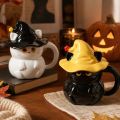 Hat Creative Ceramic Cat Mug 450ml Cute Cartoon Cat Mug with Lid Drinking Cup Home Drinkware. 