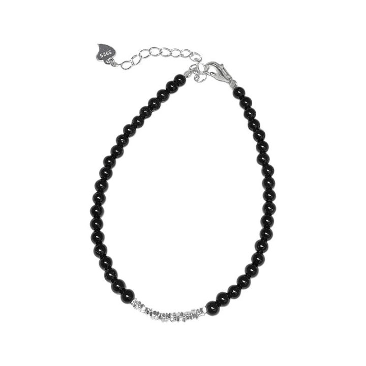 Simple%20and%20versatile,%20S925%20sterling%20silver%20crushed%20silver,%20black%20onyx%20beaded%20necklace,%20unique%20personality,%20niche%20design,%20clavicle%20chain%20-%20Image%205
