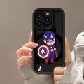 Marvel Spider-Man Phone Case Compatible For IPhone 11 XR 14 13 15 12 11 Pro Max 7Plus 7 6 8 6S Plus X XS MAX Captain America Shockproof Cover. 