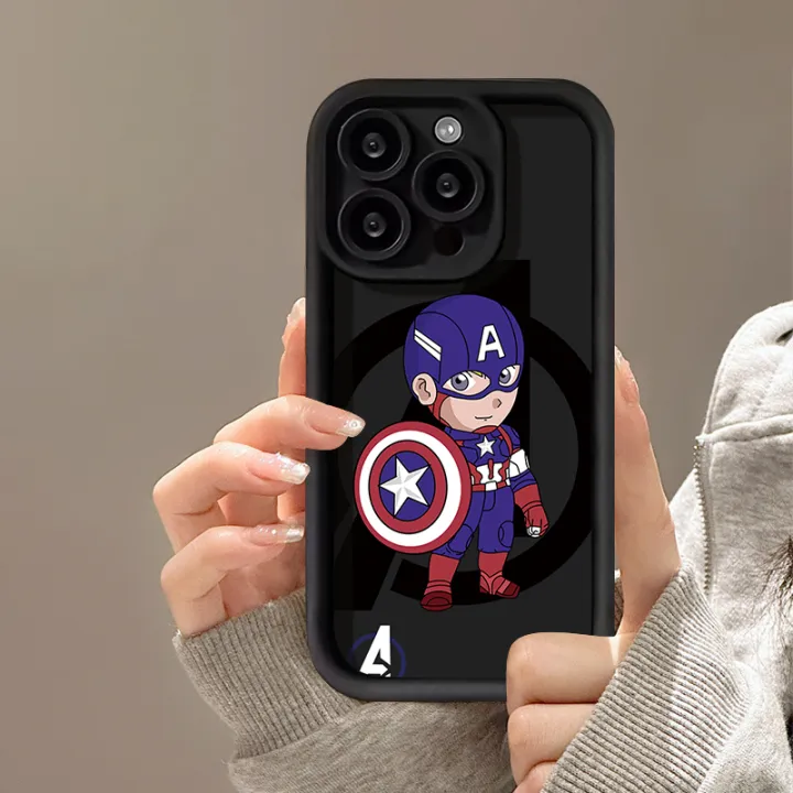 Marvel%20Spider-Man%20Phone%20Case%20Compatible%20For%20IPhone%2011%20XR%2014%2013%2015%2012%2011%20Pro%20Max%207Plus%207%206%208%206S%20Plus%20X%20XS%20MAX%20Captain%20America%20Shockproof%20Cover%20-%20Image%204