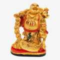 Golden Colour Laughing Buddha Statue. 