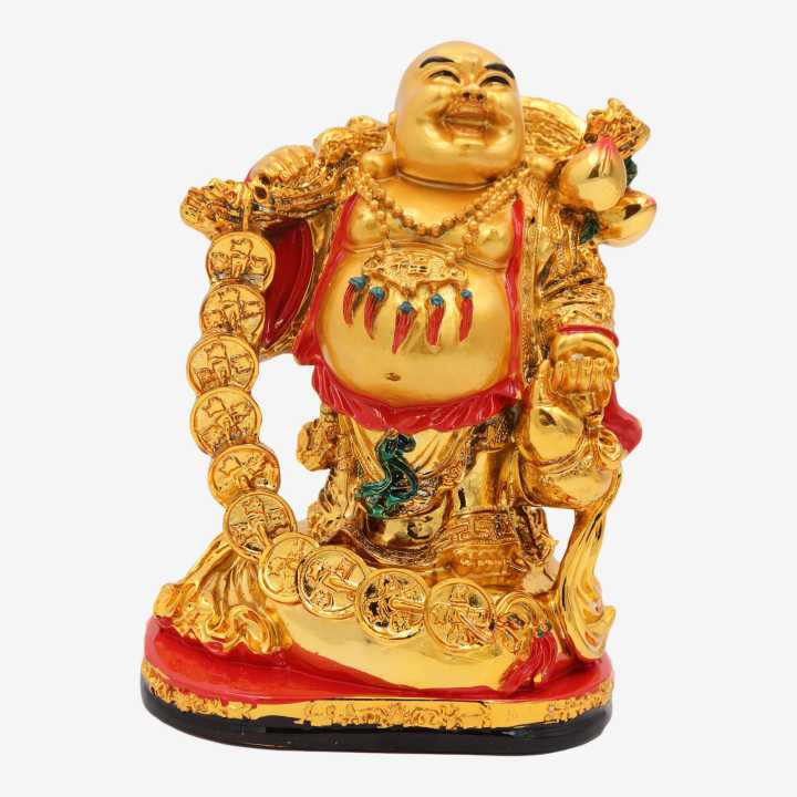 Golden Colour Laughing Buddha Statue