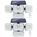 Solar Lights Outdoor Motion Sensor 333 LED Flood Lights, Solar Powered Security Lights Outside with 2 Remote Controls. 