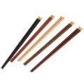 5 Pair Elegant Wooden Portable Chopsticks Paint Free Wax Free Wooden Chopstick Smooth Copper Inlaid Head Dining Chopsticks Hotel. 