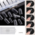 Demoo Covering Stretch Pre-Pointed Nail X Gel Piece New 240 Acrylic Full Fale Nail. 