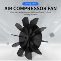 Replacement 0.5" Inner Bore 10 Impeller Air Compressor Motor Fan Blade Black. 