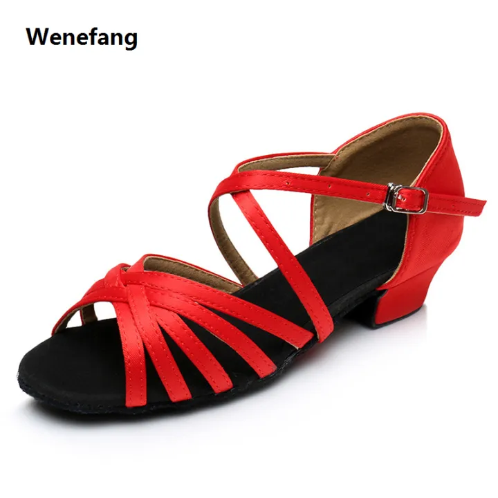 Wenefang%20Girl%20Latin%20Dance%20Shoes%20Women's%20High%20Heels%20Satin%20Ballroom%20Party%20Luxury%20Modern%20Salsa%20Professional%20Dance%20Shoes%20Soft%20Sole%20Ladies%203cm/4cm%20-%20Image%206