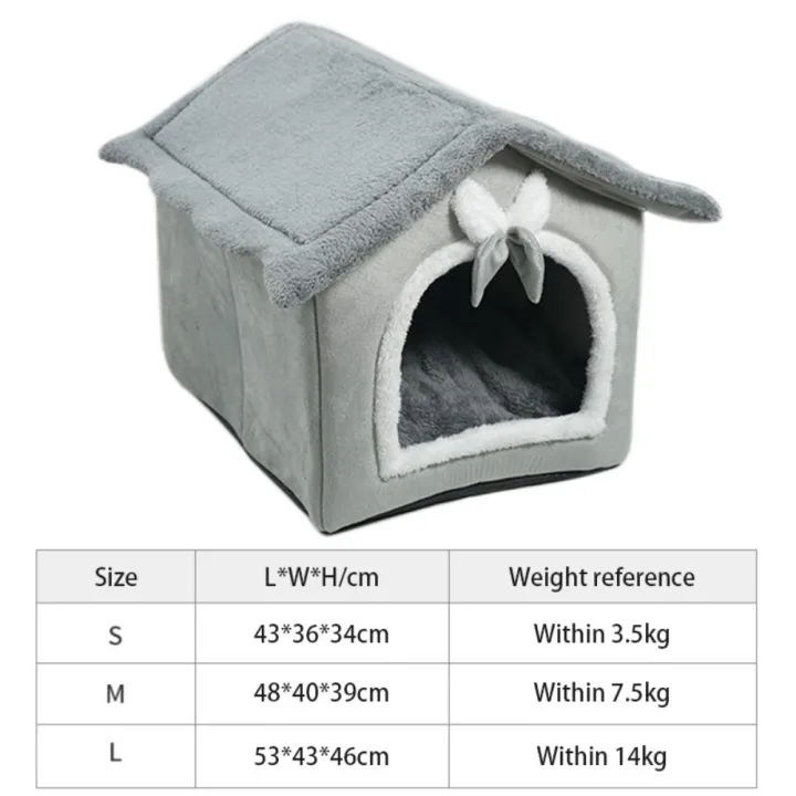 Cute%20Plush%20Pet%20House%20With%20Detachable%20Cushion%20Washable%20Fluffy%20Dog%20Kennel%20Soft%20Pet%20Supplies%20Pet%20Bed%20Tent%20House%20-%20Image%202