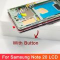 HOT Super OLED Note20 5G with Frame LCD For Samsung Galaxy Note 20 N980F N980F/DS N981B/DS N981U Display Touch Screen Digitizer. 