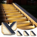 Ip67 Waterproof Step Lights High Lumens Solar Step Lights for Outdoor Stairs Waterproof Easy Install 2 Pack Bright Durable for Homes. 