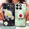 Glitter Durable Phone Case For ZTE Blade A35/A55 Rotatable stand Soft Case Back Cover quicksand Fashion Design cute TPU. 