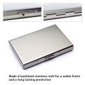 SStealodeal Silver Metal Water-Resistant Stainless Steel And Anti RFID and NFC Technology - Credit Card Holder - Pocket Card Holder with Smart Protection. 