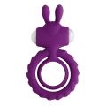 Rabbit Ears Dual Penis Ring Vibrators Vibrating Testis Ring Delay Ejaculation Cook Ring Erotic Sex Toys For Couples. 