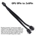 8Pin Male to Dual 6 Pin Female Cable Adapter 20cm CPU 8Pin To Graphics Video Card PCI-Express Power Splitter Cable. 