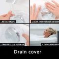New PVC Bath Overflow Drain Cover Transparent Add Extra Inches Water Bathroom Accessories Tub Warmer Anti-overflow Drainage Cap Bottomless Bathtub. 