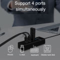 High-Speed USB Hub 4 Port USB 3.0 Adapter with Power Supply - Otg Extension for Laptop, MacBook, PC, Computer - USB 3.0 Hub. 