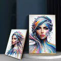 Abstract Color Fusion Fluid Aesthetic Art Poster Print Graffiti Color Woman Portrait Canvas Painting Living Room Wall Home Decor. 