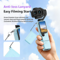 Silicone Protective Case Kit for DJI Osmo Pocket 4P Full Body Cover Shockproof Anti-Scratch with Screen Lens Cap & Lanyard.