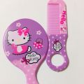 Small Size Hello Kitty Comb And Mirror For Kids Learning Self Combing. 