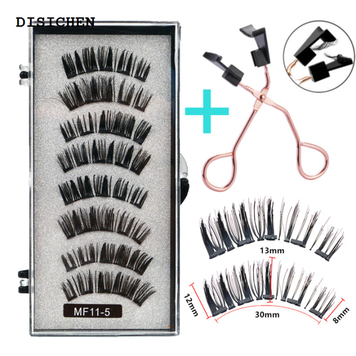 DISICHEN%20Luxury%208%20pcs/2%20pairs%20magnetic%20eyelashes%20with%205%20magnets,%20reusable%20handmade%203D%20mink%20false%20eyelashes%20natural%20with%20magnetic%20tweezers%20-%20Image%207